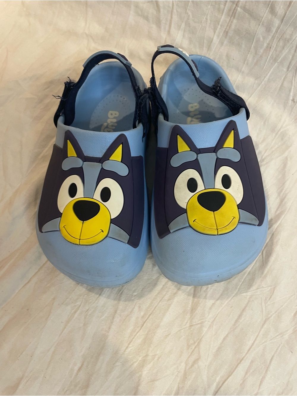 Bluey Kids Blue Clogs Slingback Sandals Cartoon Character Shoes Size 9/10